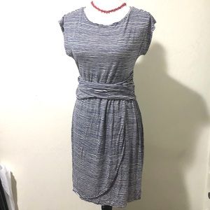 LOFT Striped Jersey Dress